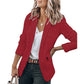 ⏳LAST DAY SALE 70% OFF✨🍂 Women's Casual Blazer Fitted Long Sleeve Work Office Suit Jacket with Flap Pockets