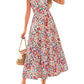 🏖️Early Summer Sale-50% Off🌷Women's Boho Print V Neck Ruffle Maxi Dress