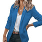 ⏳LAST DAY SALE 70% OFF✨🍂 Women's Casual Blazer Fitted Long Sleeve Work Office Suit Jacket with Flap Pockets