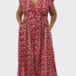 💥Last Day Special Sale 49% OFF💃Women's V Neck Casual Button Down Flowy A-Line Dress with Ruffle Sleeves