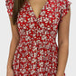 💥Last Day Special Sale 49% OFF💃Women's V Neck Casual Button Down Flowy A-Line Dress with Ruffle Sleeves