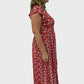 💥Last Day Special Sale 49% OFF💃Women's V Neck Casual Button Down Flowy A-Line Dress with Ruffle Sleeves