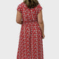 💥Last Day Special Sale 49% OFF💃Women's V Neck Casual Button Down Flowy A-Line Dress with Ruffle Sleeves