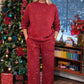 🎉 Last Day Promotion-60% OFF 🎉Women's Glitter Pullover Sweater & Pants 2-Piece Set