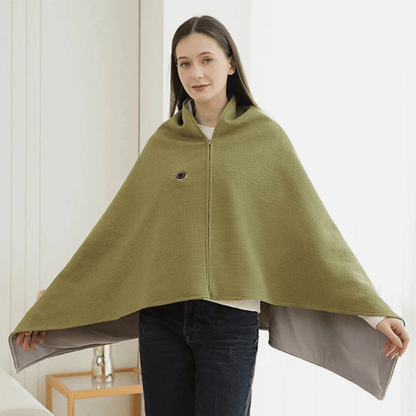 🎁Christmas Sale 50% OFF❄️Portable Soft Zipper Electric Heated Blanket Shawl☀️Warm the entire winter
