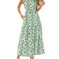 🏖️Early Summer Sale-50% Off🌷Women's Boho Print V Neck Ruffle Maxi Dress