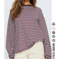 🔥LAST DAY SALE 50% OFF✨⚡Women's Striped Long Sleeve Top