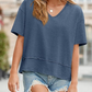 💥2026 Hot Sale 49% OFF👚Women's V Neck T Shirts Casual Short Sleeve Flowy Tops Loose Fit Basic Tees -👍Premium Blend Fabric Flattering V Neckline