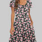Women's Casual Floral Summer Dress with Ruffle Sleeves Crewneck Flowy Swing Mini Dress with Pockets Bohemian Style Shortsleeve Womenswear summerwins