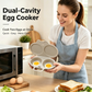 ⏰Last Day Special Price ￡6.99!!⏰Microwave Egg Poacher – Dual-Cavity Steamer, Rapid Heating, Non-Stick PP – Ideal for Home, Office & Travel! 🔥