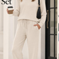 💖2026 Autumn’s Sale 70% OFF🍂✨Effortless Comfort | Women's V-Neck Knit Top & Pants 2-Piece Lounge Set
