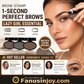 ✨Buy 1 Get 1 Free -ONLY ￡7.99!!🖌️50K+ Sold!!!🖤Eyebrow Stamp Powder Kit with Applicator Brush, One Press Perfect Brow Stamp, Waterproof Long Lasting 24H Wear Eyebrow Makeup for Lazy Daily Salon-Like Brows