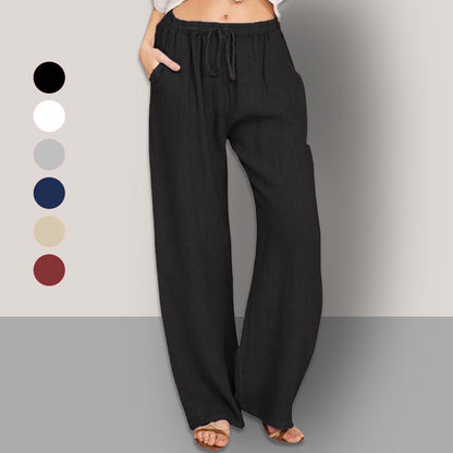 🔥LAST DAY SALE 49% OFF🔥Women's Summer Linen Cotton Wide Leg Pants