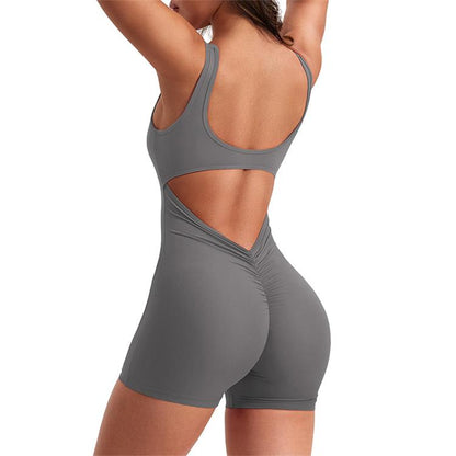 🔥HOT SALE 49% OFF🔥Bodycon Backless Jumpsuit with V-Neck and Butt-Lifting Design