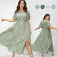 🎉Hot Promotion 50% OFF💃Women's Bohemian Floral Split Maxi Dress With Elastic Waist