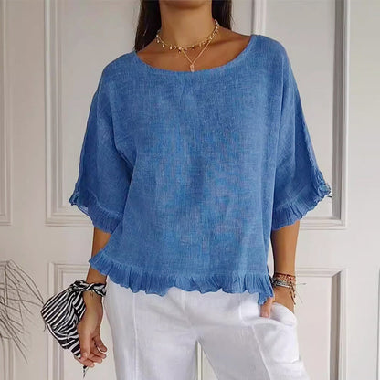 🔥49% OFF🔥Summer cotton linen top with loose fit