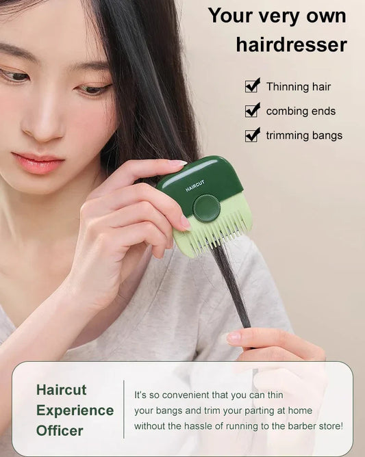 Portable 2-in-1 Bangs Comb Hair Trimmer