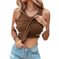 💥LAST DAY SALE 50% OFF🍃💖Round Neck Built-in Bra Ribbed Tank Top