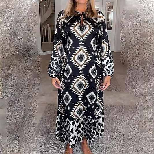 💕Autumn Sale 49% OFF🌷Women’s Bohemian Casual Printed Long-sleeve Dress