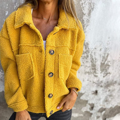 🍂Fall Specials 49% OFF🍂Women's Warm Lapel Cropped Jacket