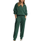 🔥Hot Sale-50% OFF💕Womens 2 Piece Long Sleeve Half Zip Pullover Fall Tracksuit Sweatsuits Set