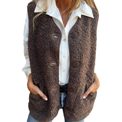 💕Autumn Sale 49% OFF🌷Women's Fall Button Down Short Warm Vest