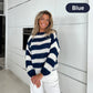 💃HOT SALE 49% OFF🍂Women's Casual Loose Striped Oversized Sweater