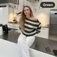 💃HOT SALE 49% OFF🍂Women's Casual Loose Striped Oversized Sweater