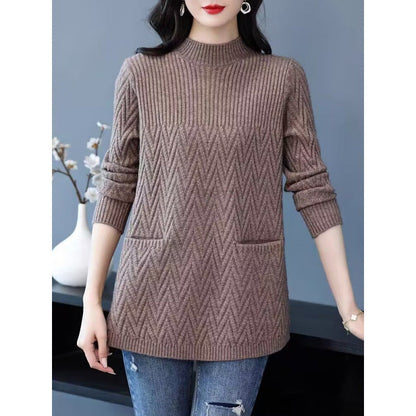 🔥Black Friday Sale 49% OFF🔥Women's Mid-Length Half Turtleneck Sweater