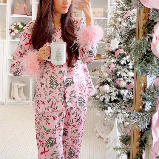 🎄Christmas Gift - 49% OFF🎁Pink Christmas Cute Pajamas