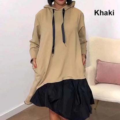 🔥Black Friday Sale 49% OFF🔥Women’s Trendy Casual Loose Fit Hooded Dress