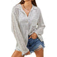 🔥HOT SALES 50% OFF💗Fashionable Sequin Long Sleeve Turn-down Collar Casual Shirt