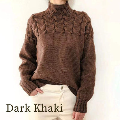 Women’s Knitted Turtleneck Pullover Sweater