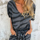 🎁2026 New Arrivals 70% OFF💥Women's Zebra Print V-Neck Top & Pants Two-Piece Set