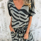 🎁2026 New Arrivals 70% OFF💥Women's Zebra Print V-Neck Top & Pants Two-Piece Set