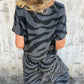 🎁2026 New Arrivals 70% OFF💥Women's Zebra Print V-Neck Top & Pants Two-Piece Set