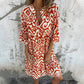 💥Last Day Special Sale Only￡13.99!!!💃V-Neck Printed Three-Quarter Sleeve Dress