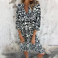 💥Last Day Special Sale Only￡13.99!!!💃V-Neck Printed Three-Quarter Sleeve Dress