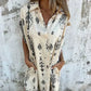 💕New Arrival Hot Sale 50% OFF👗Loose-Fit Printed Short Sleeve Dress with Pockets