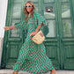 💖Limited Sale 50% OFF💖Women's Elegant Puff Sleeve Floral Boho Maxi Dress