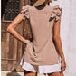 🌸Last Day Promotion 50% OFF🌟V-Neck Ruffle Sleeveless Stretch Top