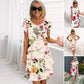 💃2026 SUMMER HOT SALE 50% OFF🌈Women's Multi-plant Floral Print Cascade Dress