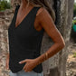 💥Last Day Special Sale 49% OFF👚Button Cross V-Neck Tank Top
