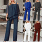 💋HOT SALE 49% OFF💋Loose and irregular Shoulder Ruffled Tiered Top and Pants Two Piece Set