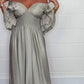 🎉Spring Specials Sale 50% OFF💃Women's Satin Ruffle High Waist Maxi Dress