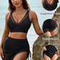 🩱2026 HOIT SALE 50% OFF🌊Women’s High Waisted Tummy Control Mesh Sarong Wraps Bathing Suit Bikini Set
