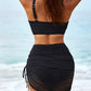 🩱2026 HOIT SALE 50% OFF🌊Women’s High Waisted Tummy Control Mesh Sarong Wraps Bathing Suit Bikini Set