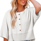 💥Last Day Special Sale 49% OFF👚Women's 3/4 Sleeve Casual Button Down Waffle Knit Tops