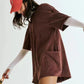 🏆LIMITED-TIME 50% OFF!💐Women's Oversized Athletic Jumpsuit Casual Romper Overall Workout Tee Hot Short Romper