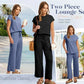 🔥LAST DAY SALE ONLY ￡17.99!!👚2026 New Women's  Sleeveless Top & Wide-Leg Pants 2-Piece Set